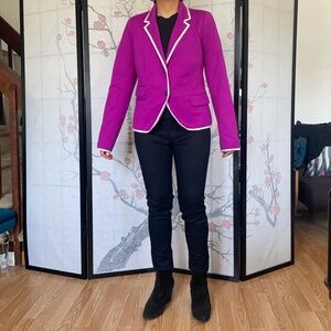 Magenta Gap The Academy Blazer with White Piping
